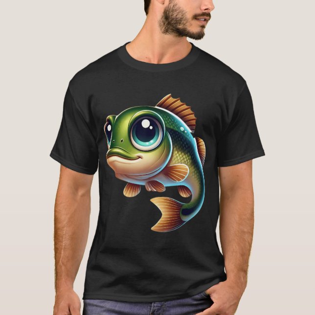 Camiseta Adorável Peixe de Boca Pequena (Frente)