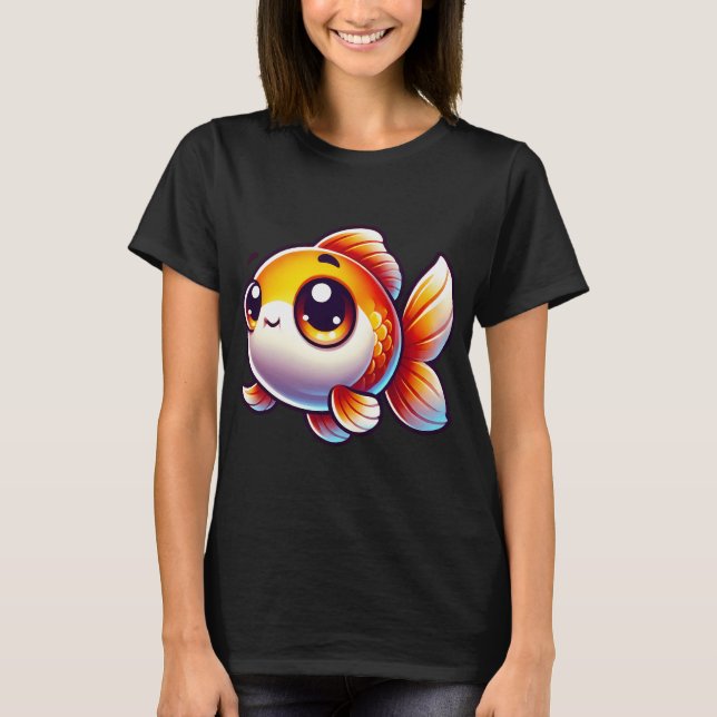 Camiseta Adorável Peixe Dourado Oranda (Frente)