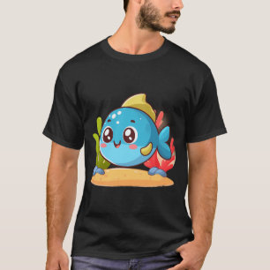 Camiseta Adorável Peixinho Azul