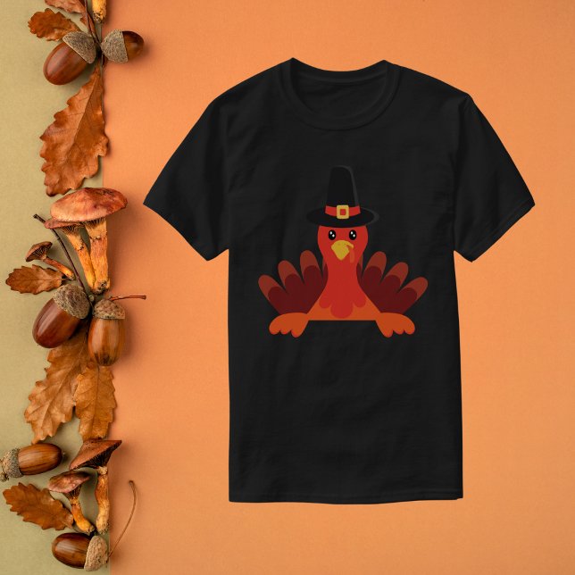 Camiseta Adorável Peregrino Turquia Ação de Graças (Criador carregado)