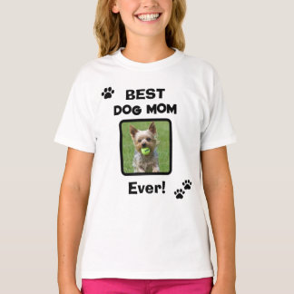 Camiseta Adorável Personalizar Melhor Mãe de Cachorro Gato