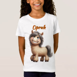 Camiseta Adorável Pony - T-Shirt Personalizável Para Crianç