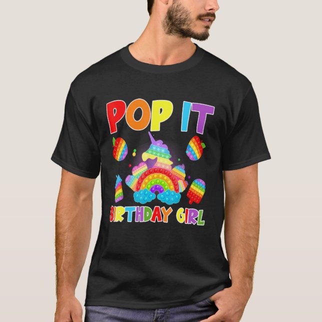 Camiseta Adorável Pop De Aniversário Pop De Bir De Brinqued (Frente)