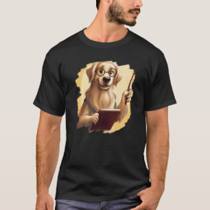 Camiseta Adorável Professor Professor Escola Cachorro Retri