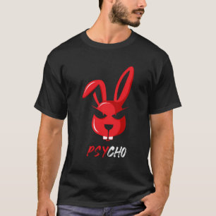 Camiseta Adorável Psycho esquisito Coelho esquisito Engraça