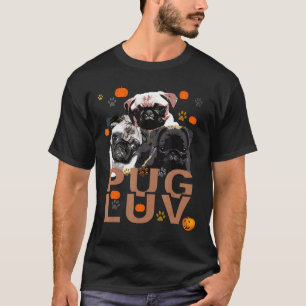Camiseta Adorável Pug Engraçado Cachorro Filhote Pug Amor