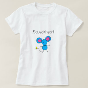 Camiseta Adorável Ratinho Squeakheart no Dia dos Namorados