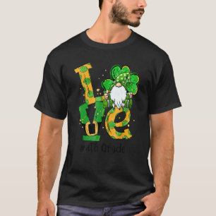 Camiseta Adorável Rua de Shamrock do 4º ano Gnome Lucky D d