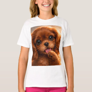 Camiseta Adorável Ruby Cavalier Spaniel