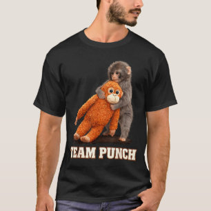 Camiseta Adorável soco de macaco bebê gráfico time soco gra