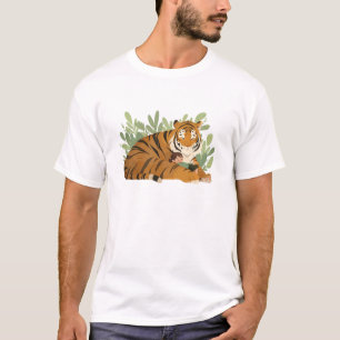Camiseta Adorável Tigre Animal Adorável Abraçar Enigma Engr