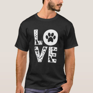 Camiseta Adorável Veterinário Ech Amor Cachorro Gato Veteri