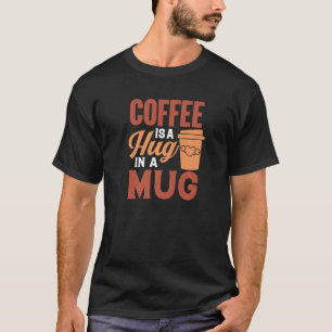 Camiseta adorável viver em paz amigos e café da família.
