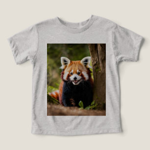 Camiseta Adoravelmente Selvagem de Panda Vermelho 