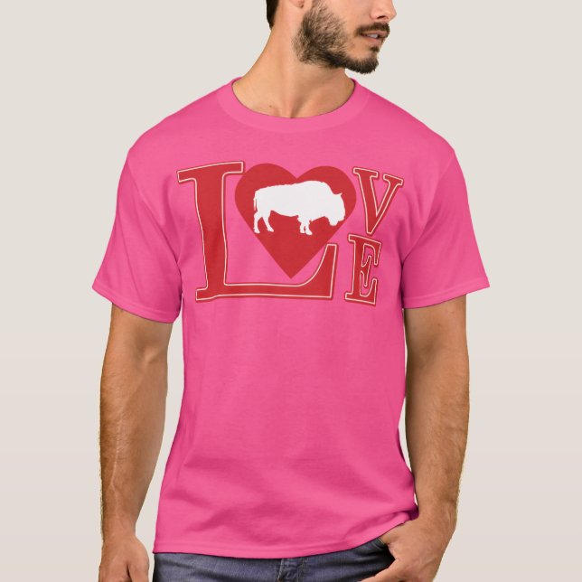 Camiseta Adore Búfalos engraçado (Frente)