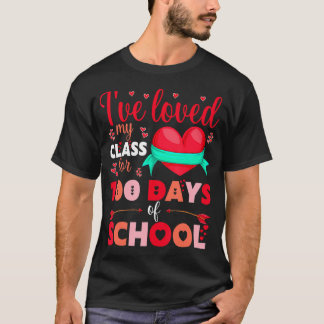 Camiseta Adorei A Minha Aula Por 100 Dias De Professora.