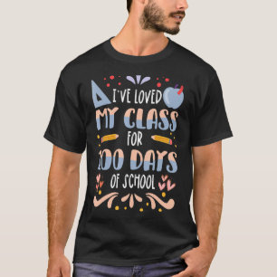 Camiseta Adorei a minha turma há 100 dias, crianças adultas