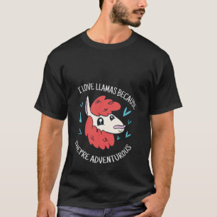 Camiseta Adorei Lhamas porque eles são Aventurados Llama Pr