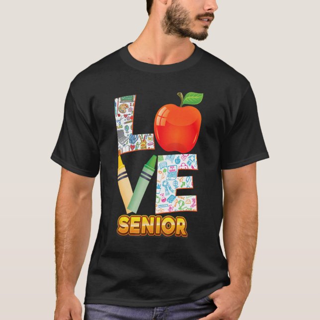 Camiseta Adorei Mais velho Professor Aluno De Volta À Escol (Frente)
