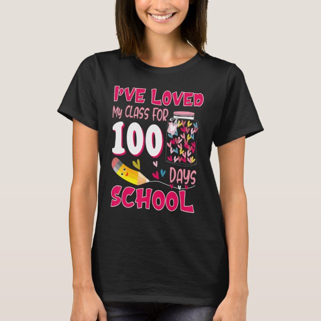 Camiseta Adorei minha turma por 100 dias de escola 100º d (Frente)