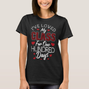 Camiseta Adorei minha turma por cem dias de Xadrez vermelha