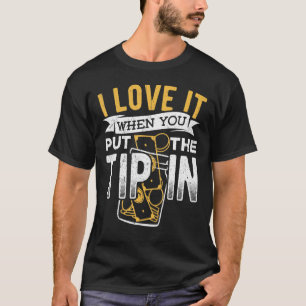 Camiseta Adorei quando você colocou a gorjeta em - barista