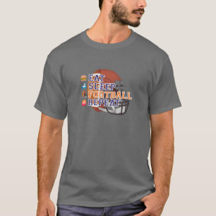 Camiseta Adormecer, Tee Repetite De Futebol
