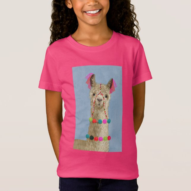 Camiseta Adorned Llama - Beige (Frente)
