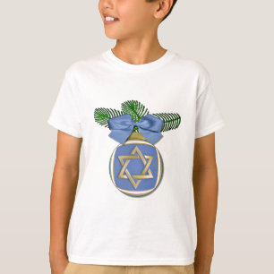 Camiseta Adorno de impressão judaica Hanukkah Estrela de Da