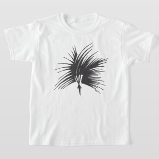 Camiseta Adorno para a Cabeça Preto Branco Arte de Tatuagem