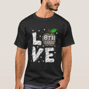 Camiseta Adoro A Apple Da 8ª Série Engraçada De Volta Ao Pr