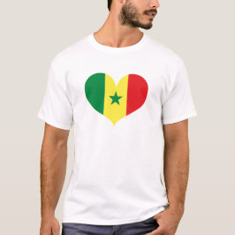 Camiseta Adoro a bandeira do Senegal
