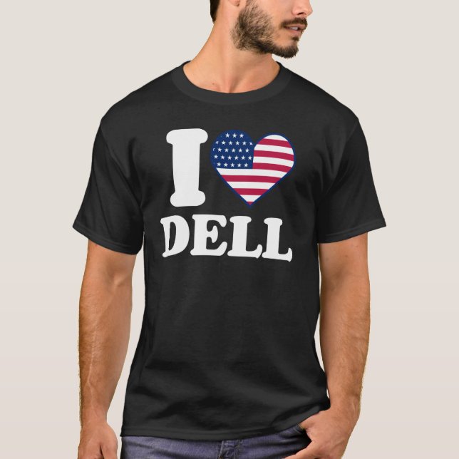 Camiseta Adoro a Dell I coração Dell (Frente)