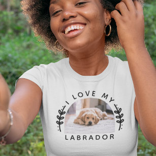 Camiseta Adoro A Foto Do Meu Cachorro Labrador