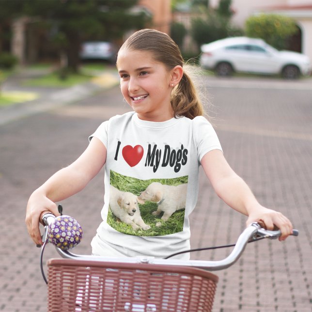 Camiseta Adoro a foto dos meus cães (Criador carregado)