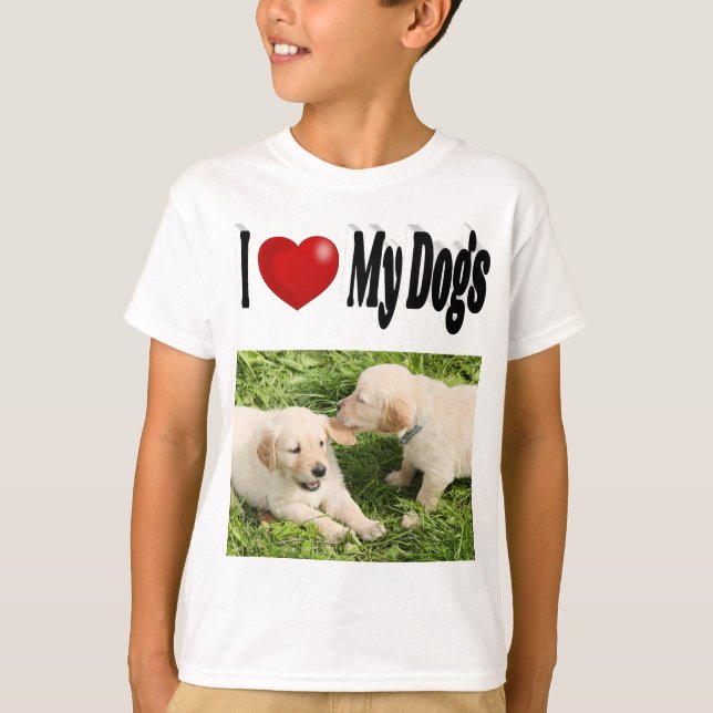 Camiseta Adoro a foto dos meus cães (Frente)