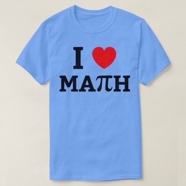 Camiseta Adoro a matemática Engraçado. (Frente do Design)