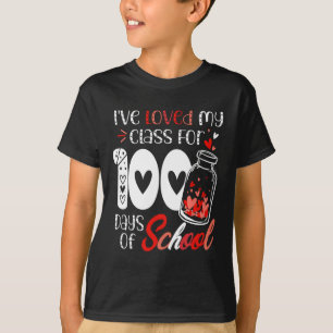 Camiseta Adoro a minha aula durante 100 dias, professor Val