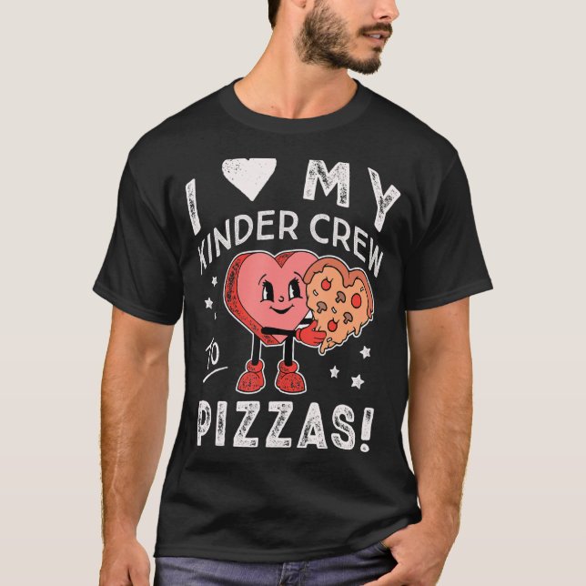 Camiseta Adoro a minha equipe infantil a Pizzas Professora  (Frente)