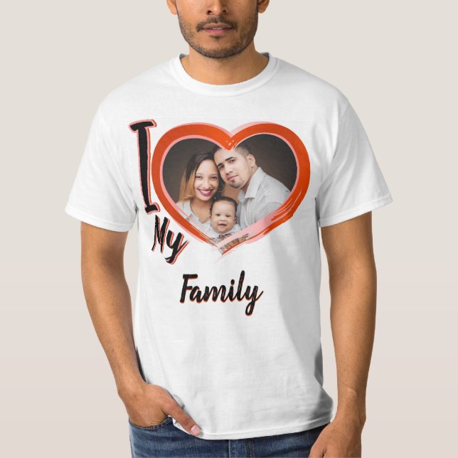Camiseta Adoro a minha Família de T-Shirt de presente perso (Frente)