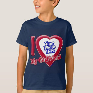 Camiseta Adoro A Minha Foto Namorada, Marinho Vermelho, Az