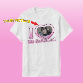 Camiseta Adoro A Minha Foto Personalizada De Cardíaco De Na