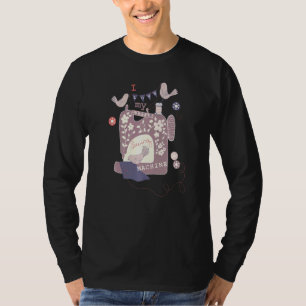 Camiseta Adoro A Minha Máquina De Costura Vintage Sewer Sea