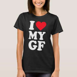 Camiseta Adoro a minha Namorada, coração a minha Namorada