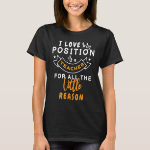 Camiseta Adoro A Minha Posição Como Professora Engraçada Sa
