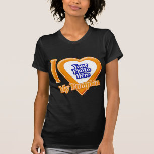 Camiseta Adoro A Minha Pumpkin Com A Tua Foto T-Shirt