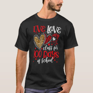 Camiseta Adoro a minha turma durante 100 dias de coração es