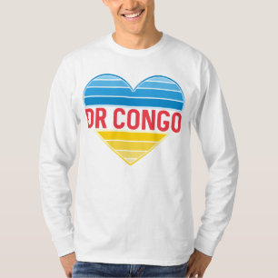 Camiseta Adoro a República Democrática do Congo, o Coração