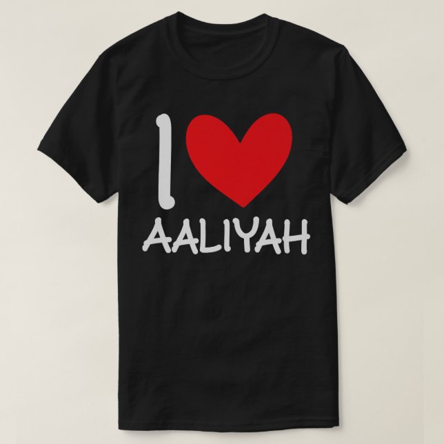Camiseta Adoro Aaliyah Name Personalizar Menina Mulher Bff  (Frente do Design)