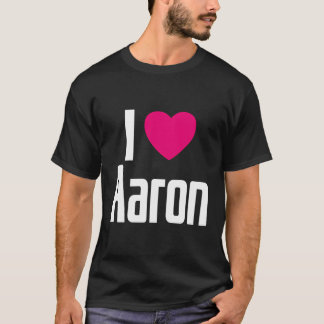 Camiseta Adoro Aaron Pink Heart I Heart Aaron